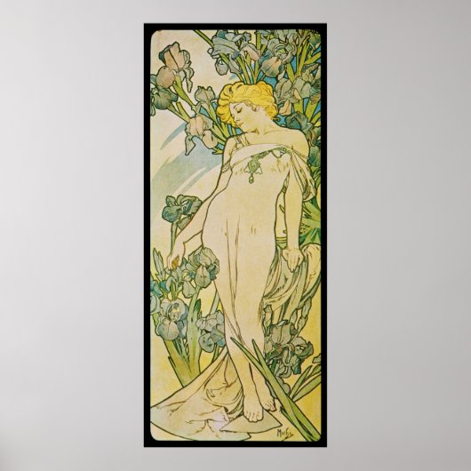 Alphonse Mucha Iris Poster (Voorkant)