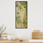 Alphonse Mucha Iris Poster (Keuken)