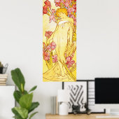 Alphonse Mucha Iris Poster (Thuiskantoor)