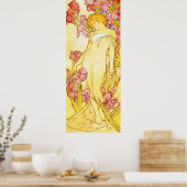 Alphonse Mucha Iris Poster (Keuken)
