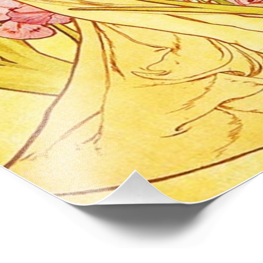 Alphonse Mucha Iris Print Foto Afdruk (Hoek)