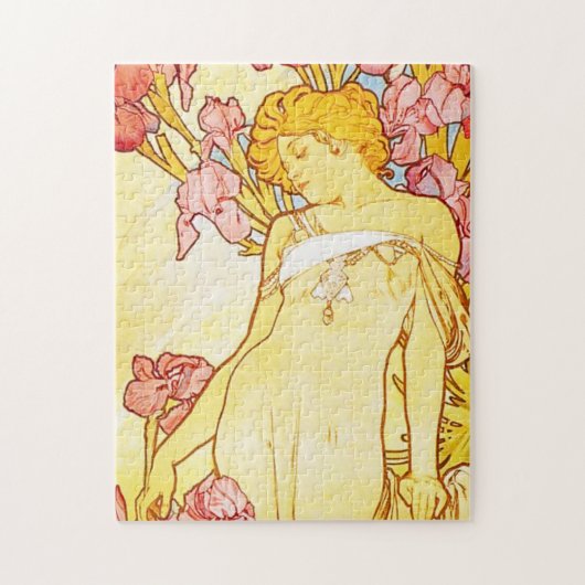 Alphonse Mucha Iris Puzzle Legpuzzel (Verticaal)