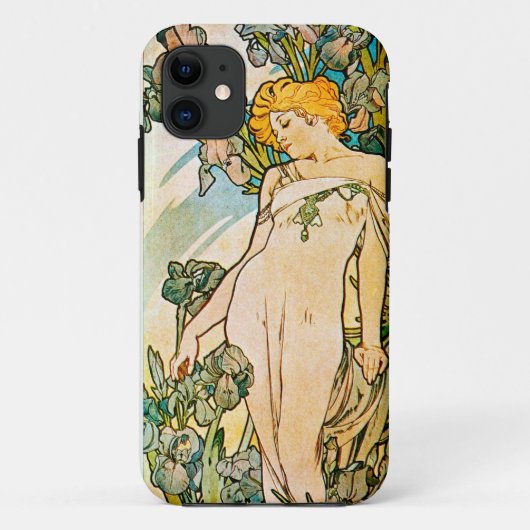 Alphonse Mucha - Iris WB Case-Mate iPhone Case (Achterkant)