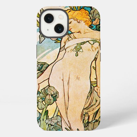 Alphonse Mucha - Iris WB iPhone Hoesje (Achterkant)