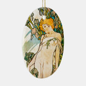 Alphonse Mucha - Iris WB Keramisch Ornament (Rechts)