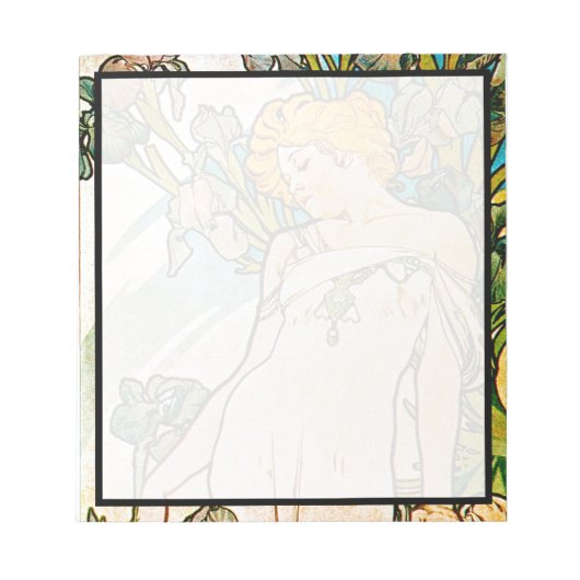 Alphonse Mucha - Iris WB Notitieblok (Voorkant)