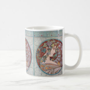 Alphonse Mucha Ivy Art Nouveau Coffee Mok