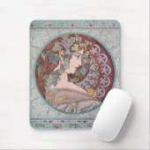 Alphonse Mucha Ivy Art Nouveau Mousepad Muismat (Met muis)