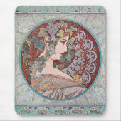 Alphonse Mucha Ivy Art Nouveau Mousepad Muismat (Voorkant)
