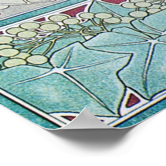 Alphonse Mucha Ivy Art Nouveau Poster Print (Hoek)