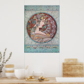 Alphonse Mucha Ivy Art Nouveau Poster Print (Keuken)