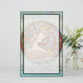 Alphonse Mucha Ivy Briefpapier (Staand voorkant)