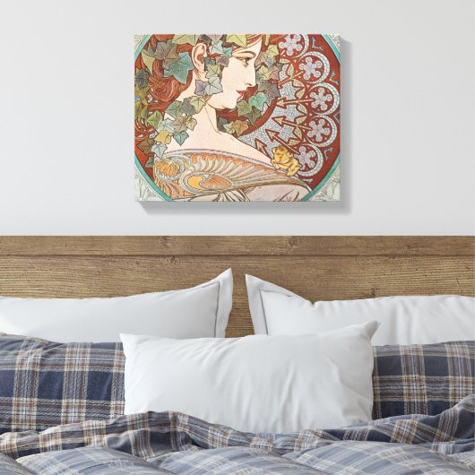 Alphonse Mucha - Ivy Canvas Afdruk (Insitu (Slaapkamer))