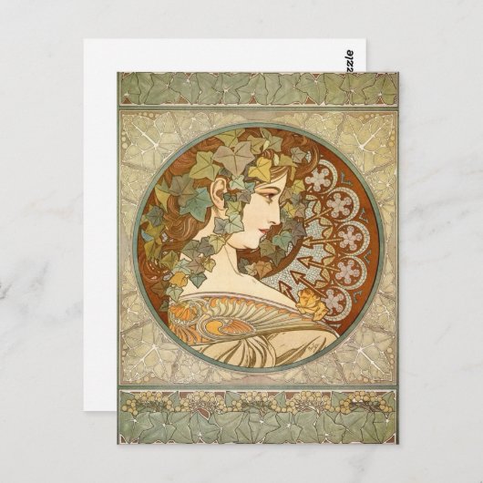  Alphonse Mucha Ivy GalleryHD Briefkaart (Voorkant / Achterkant)