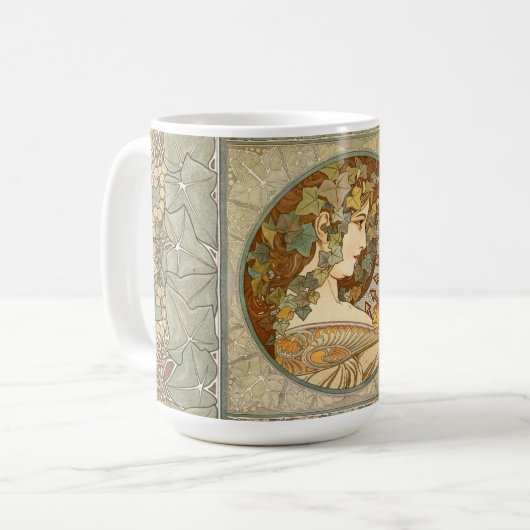 Alphonse Mucha Ivy GalleryHD Koffiemok (Voorkant links)