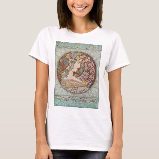 Alphonse Mucha - Ivy T-shirt (Voorkant)