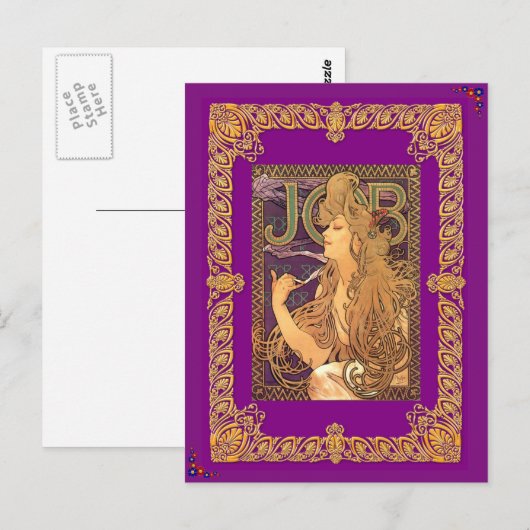 Alphonse Mucha - Job Briefkaart (Voorkant / Achterkant)