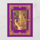 Alphonse Mucha - Job Briefkaart (Voorkant)