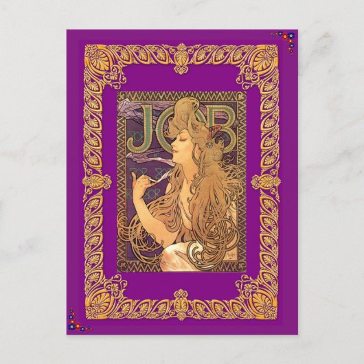Alphonse Mucha - Job Briefkaart (Voorkant)