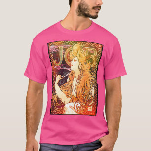 Alphonse Mucha JOB en sigaretten T-shirt