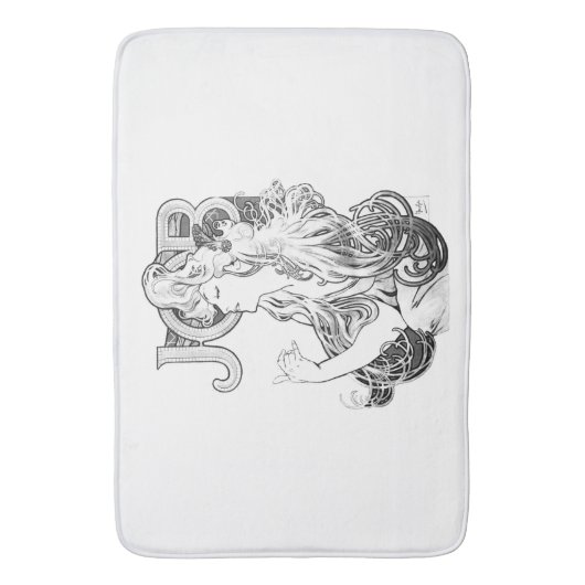 Alphonse Mucha JOB ISOGS Badmat (Voorkant Verticaal)