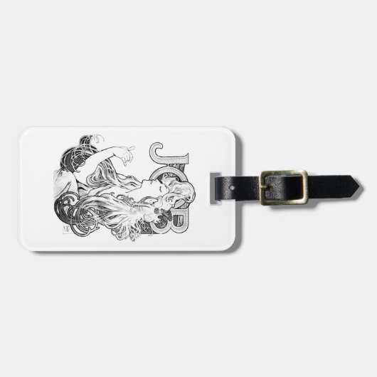 Alphonse Mucha JOB ISOGS Bagagelabel (Voorkant horizontaal)