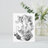 Alphonse Mucha JOB ISOGS Briefkaart (Staand voorkant)
