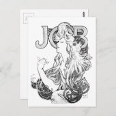 Alphonse Mucha JOB ISOGS Briefkaart (Voorkant / Achterkant)