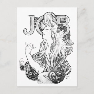 Alphonse Mucha JOB ISOGS Briefkaart
