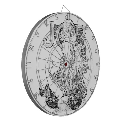 Alphonse Mucha JOB ISOGS Dartbord (Voorkant Links)