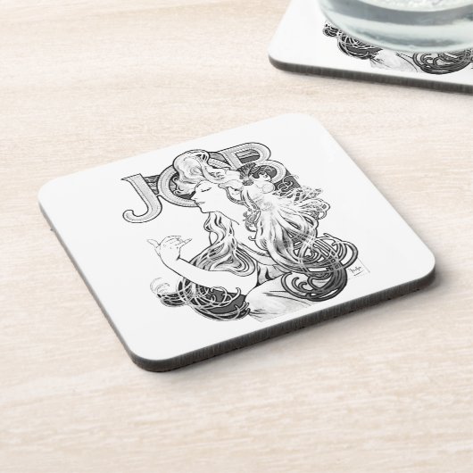 Alphonse Mucha JOB ISOGS Drankjes Onderzetter (Linkerzijde)