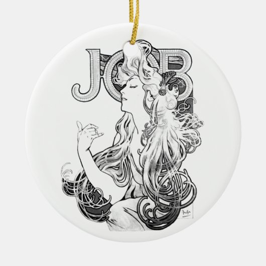 Alphonse Mucha JOB ISOGS Keramisch Ornament (Voorkant)