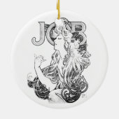 Alphonse Mucha JOB ISOGS Keramisch Ornament (Achterkant)