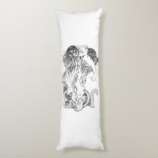Alphonse Mucha JOB ISOGS Lichaamskussen (Achterkant (Verticaal))