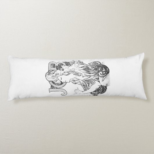 Alphonse Mucha JOB ISOGS Lichaamskussen (Achterkant)