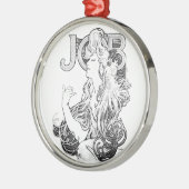 Alphonse Mucha JOB ISOGS Metalen Ornament (Links)