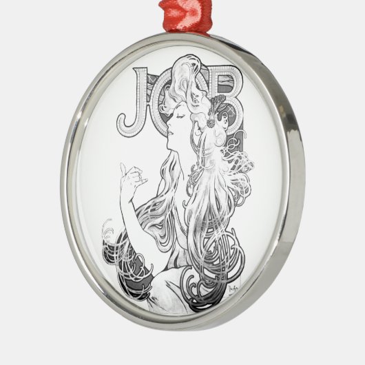 Alphonse Mucha JOB ISOGS Metalen Ornament (Links)