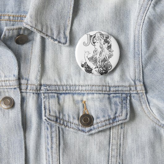 Alphonse Mucha JOB ISOGS Ronde Button 5,7 Cm (In situ)