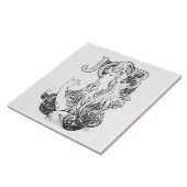 Alphonse Mucha JOB ISOGS Tegeltje (Zijkant)