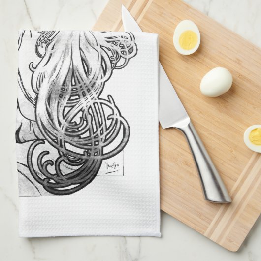 Alphonse Mucha JOB ISOGS Theedoek (Quarter Fold)