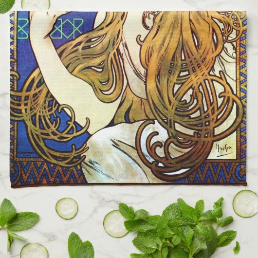 Alphonse Mucha JOB Theedoek (Gevouwen)