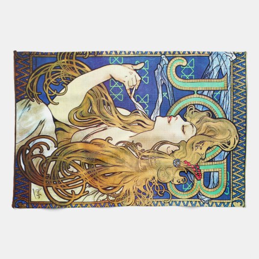 Alphonse Mucha JOB Theedoek (Horizontaal)