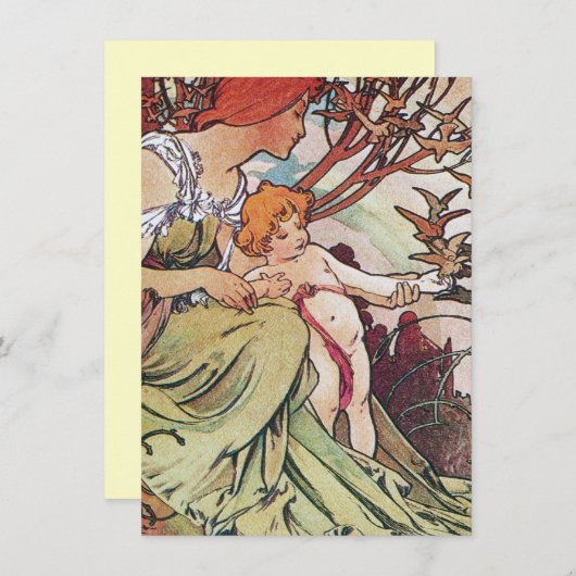 Alphonse Mucha Kaart (Voorkant / Achterkant)