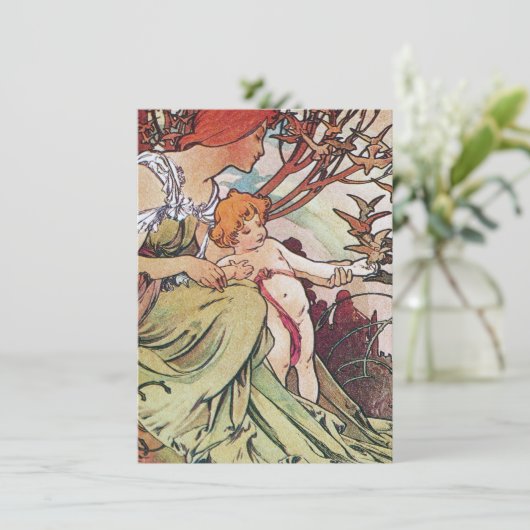  Alphonse Mucha Kaart (Staand voorkant)