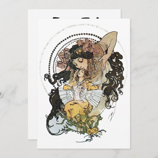  Alphonse Mucha Kaart (Voorkant / Achterkant)