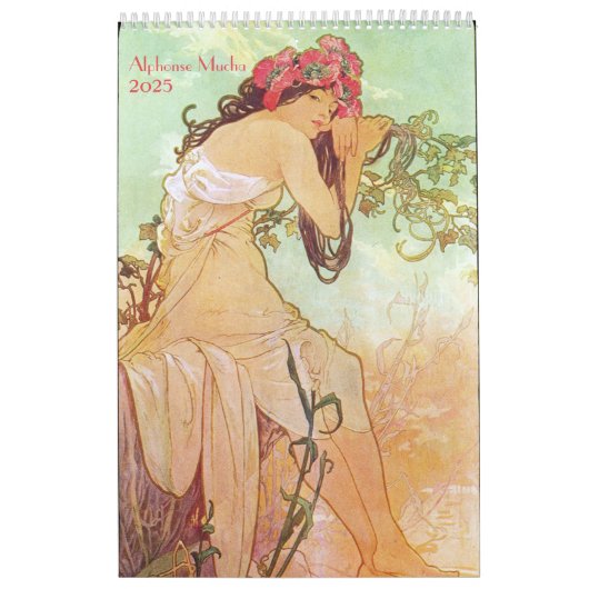 Alphonse Mucha Kalender 2025 (Hoes)