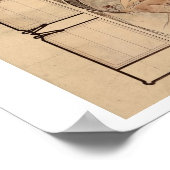 Alphonse Mucha - Kalender van kersbloesem Poster (Hoek)