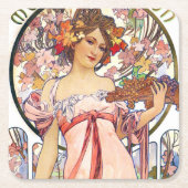 Alphonse Mucha Kartonnen Onderzetters (Voorkant)
