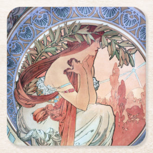 Alphonse Mucha Kartonnen Onderzetters
