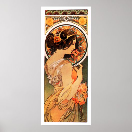 Alphonse Mucha Koe Slip Poster (Voorkant)